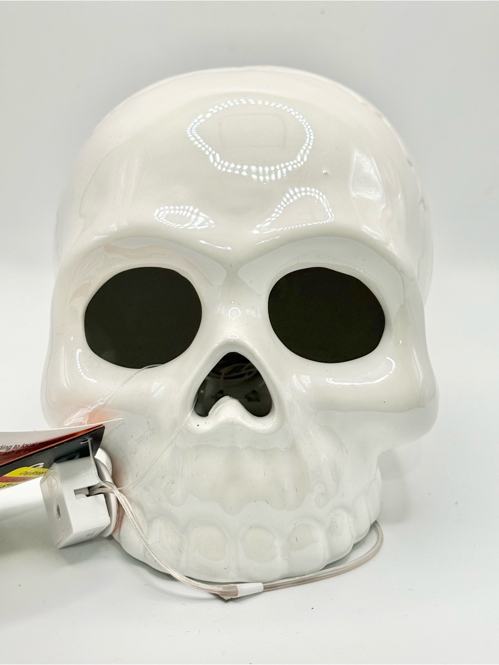 Celebrate together White Ceramic Skull Halloween LED decorative accent